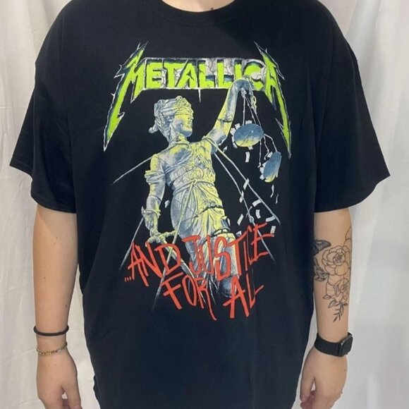 Metallica ...And Justice for All T-Shirt, Hammer of Justice Crushes You Vintage - Picture 2 of 3